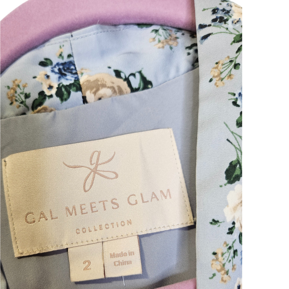 Gal Meets Glam 2 Gemma Dress Blue Floral Button Front 40s Style Retro Cottage - Picture 4 of 5